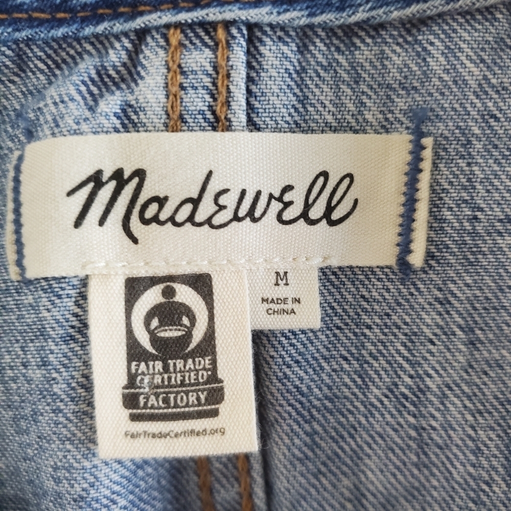 Madewell Denim Claremont Drawstring Jacket Saybrook Wash Medium - Picture 11 of 13
